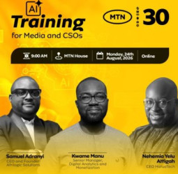 MTN Caution Journalists on Blind Reliance on AI in Training Held for Media and CSOs