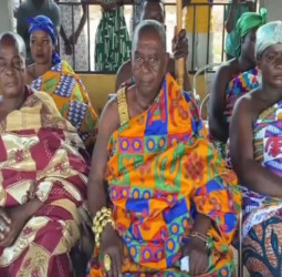 Atronie chiefs, people honour Alexiboam Company CEO