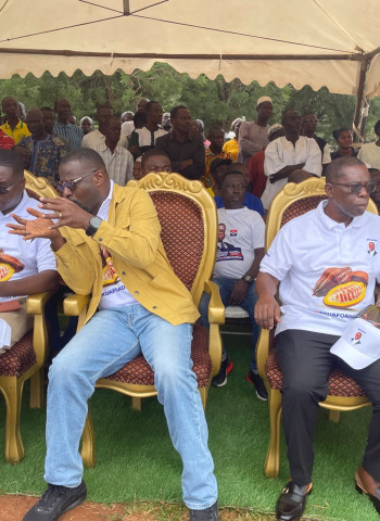 Tano North MP presents spraying machines to cocoa farmers