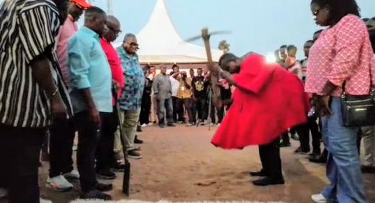 Cape Coast South MP Pledges Support For Sports Development after Sod-Cutting for Astroturf Construction