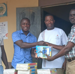 ‘My First Day at School’: Ofori Boateng Donates Exercise Books to Asaago Basic School Pupils