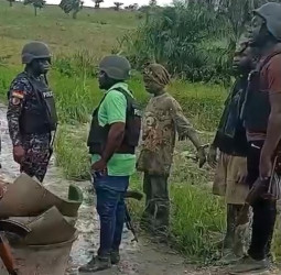 Joint police-civilian operations apprehend two illegal miners in Tano South